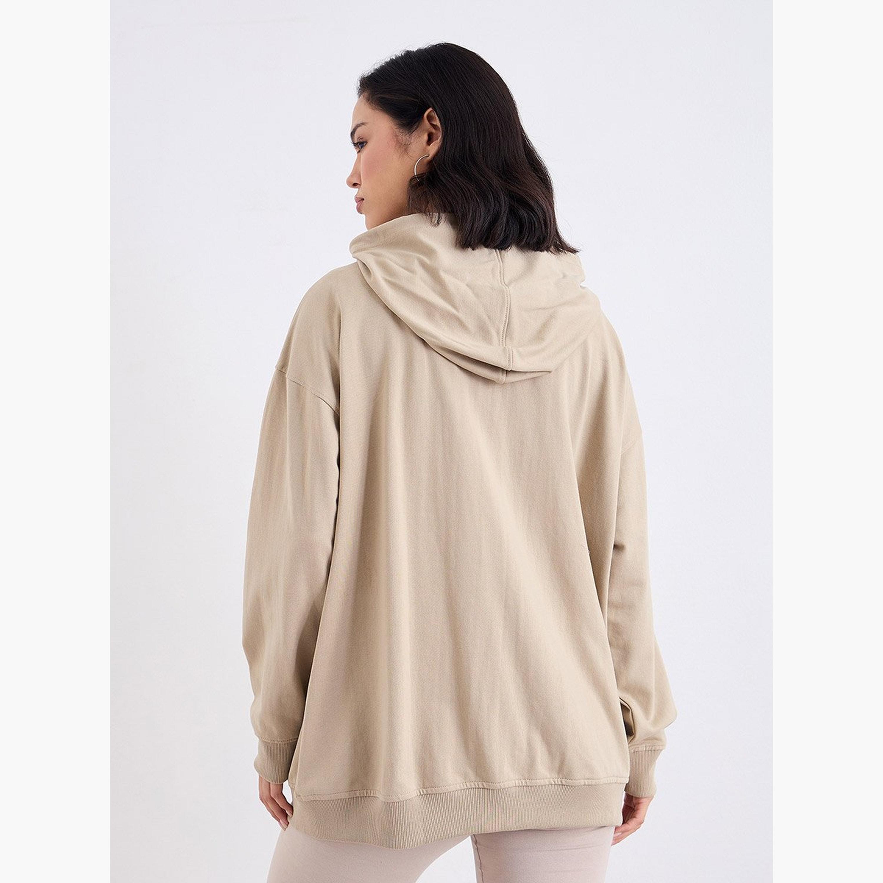 Styli New York Print Hooded Neck Long Sleeves Women's Zip Through Hoodie-women-clothing-hoodiesandsweatshirts-hoodies-image-4