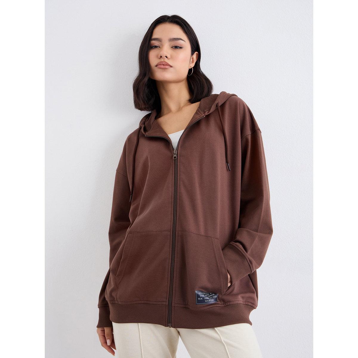 هودي فضفاض بتفاصيل سحاب للإغلاق-women-winterwear-hoodiesandsweatshirts-hoodies-image-2