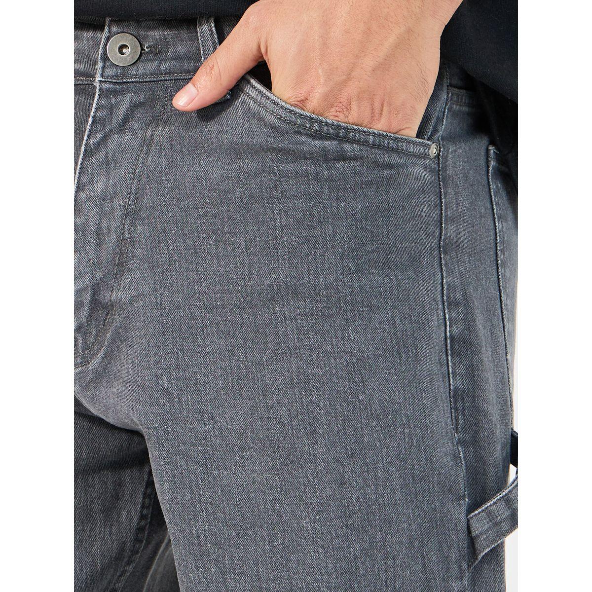 Styli Solid Carpenter Fit Jeans with Pockets-men-clothing-bottoms-jeans-image-4