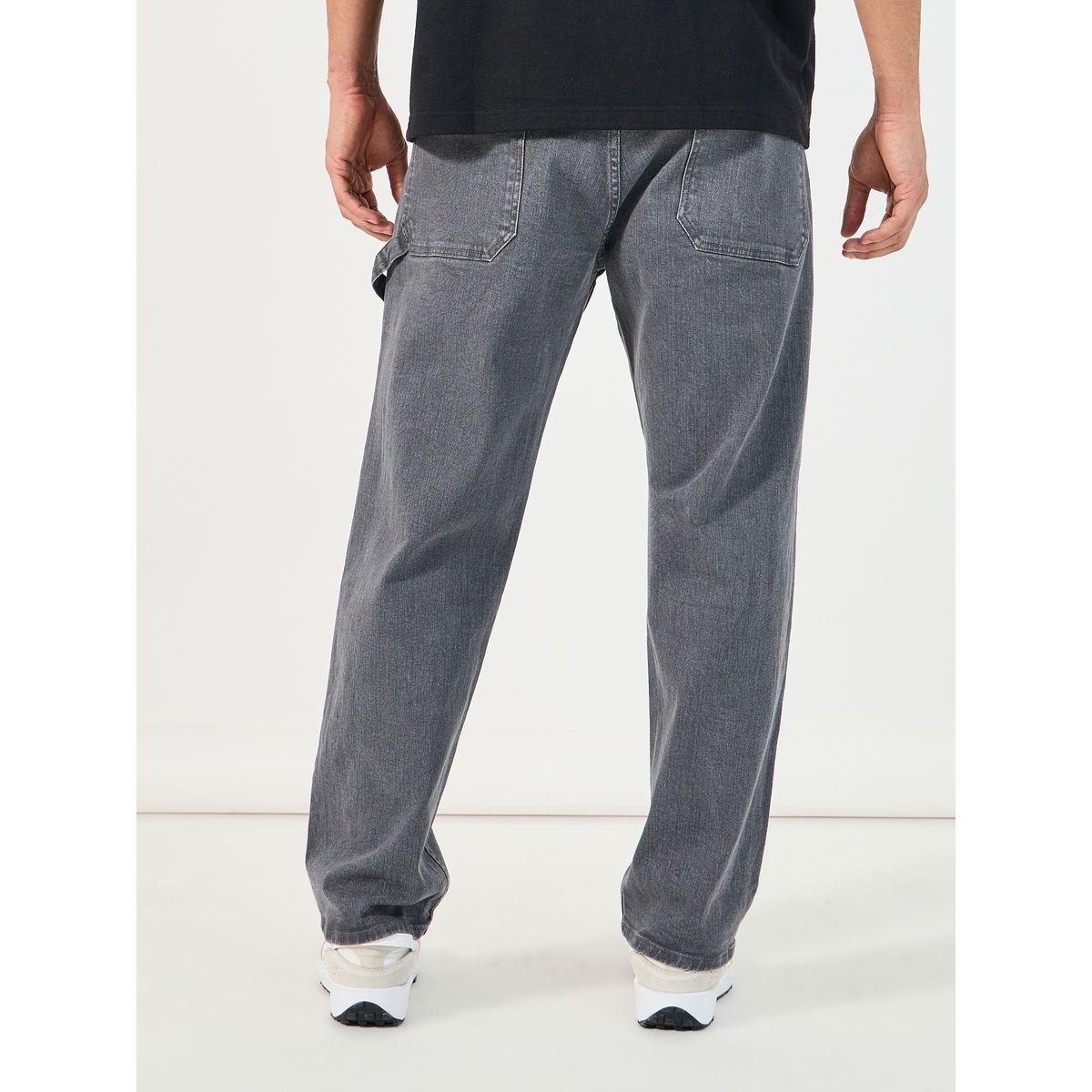 Styli Solid Carpenter Fit Jeans with Pockets-men-clothing-bottoms-jeans-image-5