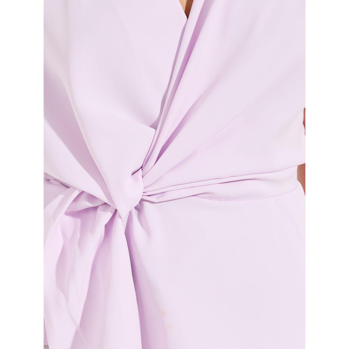 Styli Side Tie Mock Wrap Top with Extended Sleeves-women-clothing-shirtsandblouses-blouses-image-3