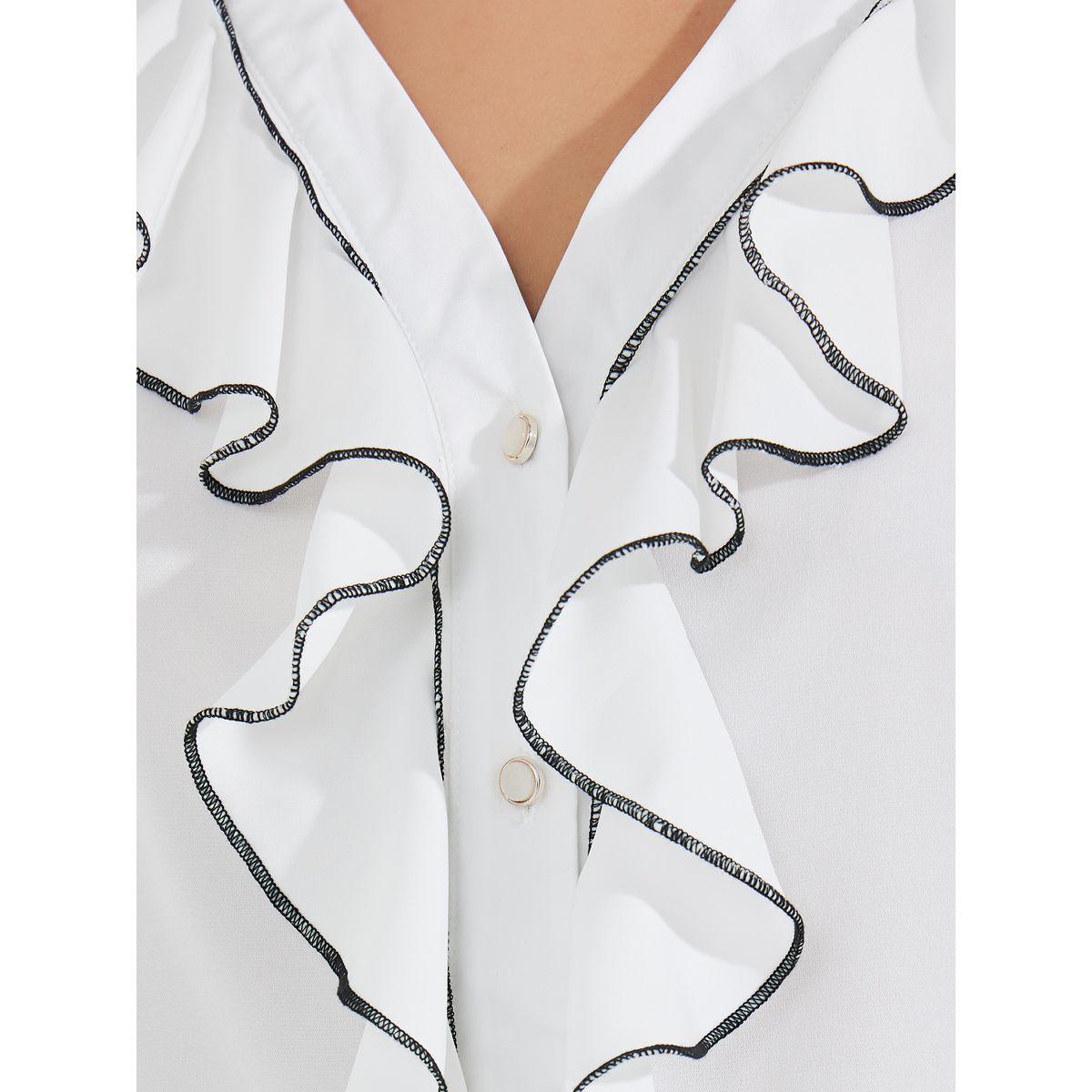 Styli Sleeveless Blouse with Contrast Ruffle Detail-women-clothing-shirtsandblouses-blouses-image-3