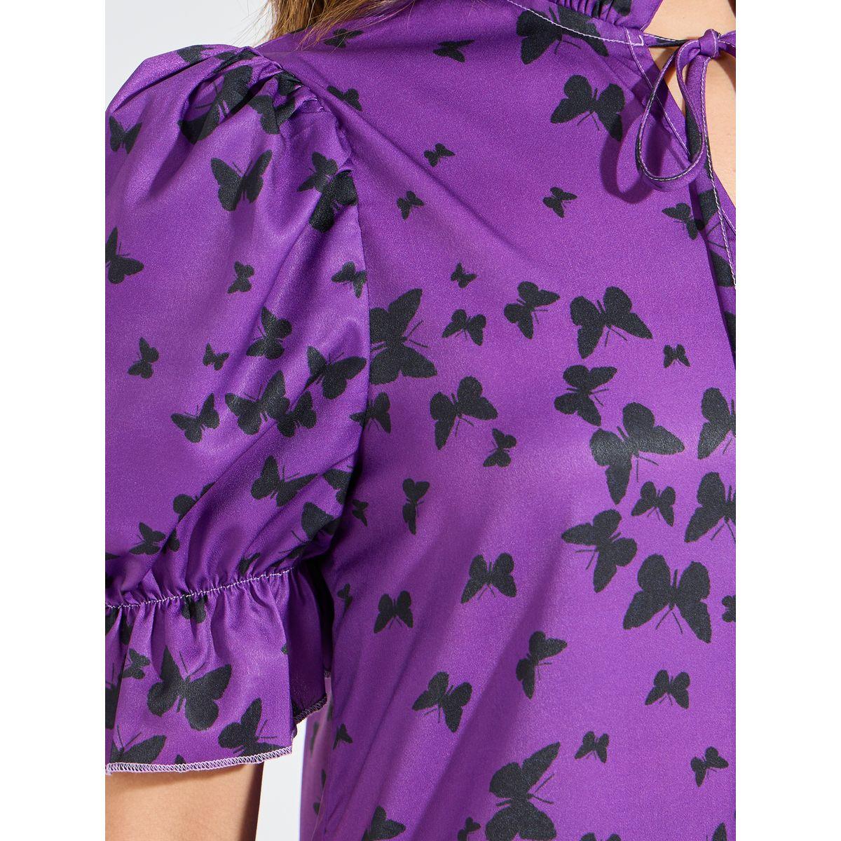 Causey X Styli  All Over Butterfly Print Tie-Up Neck Maxi Dress-women-clothing-dresses-image-3