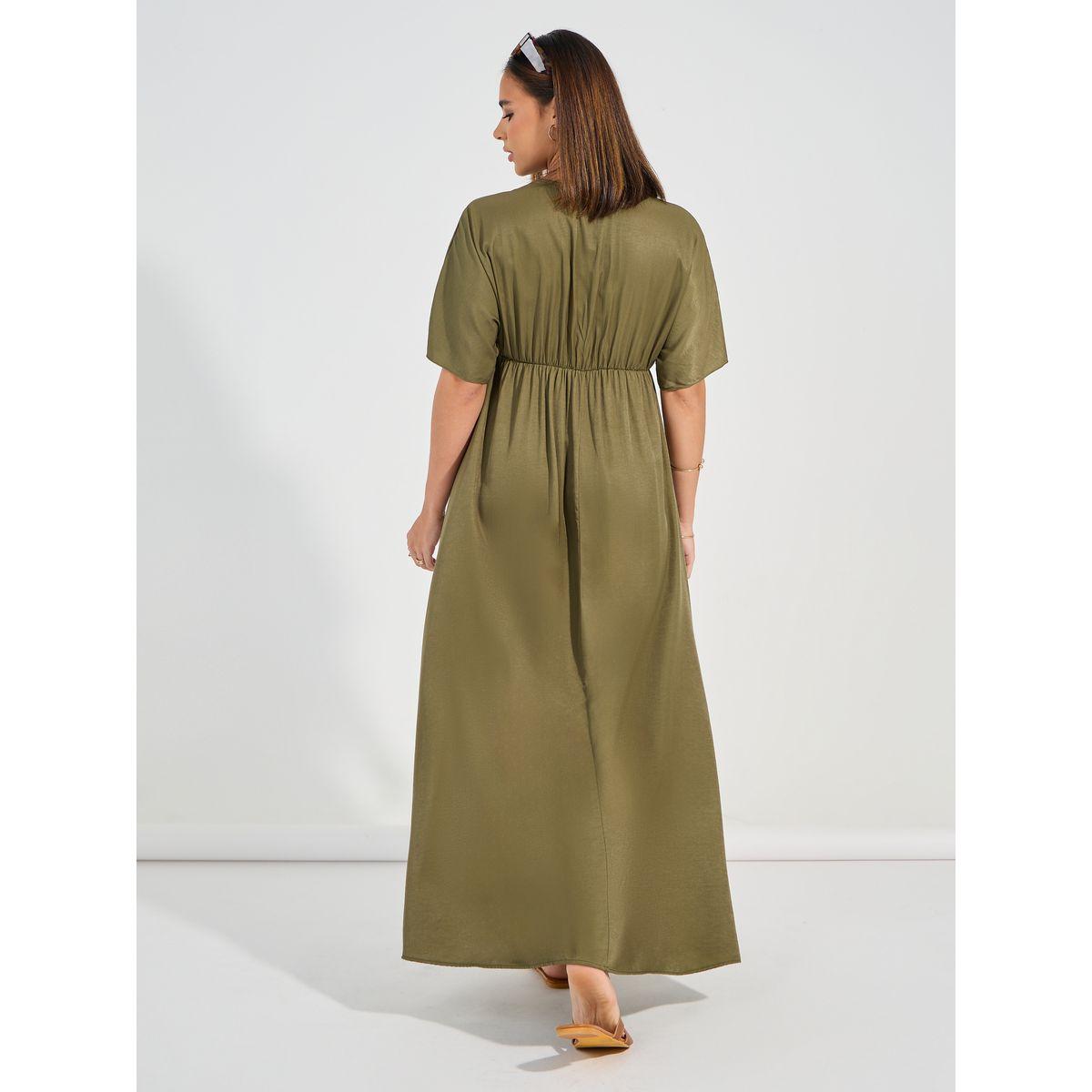 فستان طويل سادة بحافة واسعة كوزي × ستايلي-women-clothing-dresses-image-4
