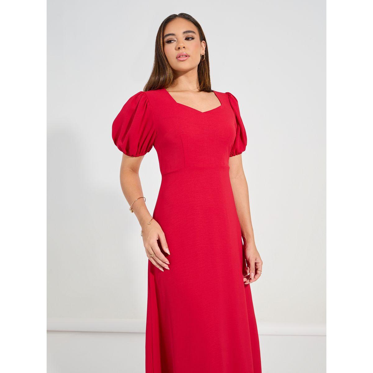 Causey X Styli  Sweetheart Neck A-Line Midi Dress-women-clothing-dresses-image-3