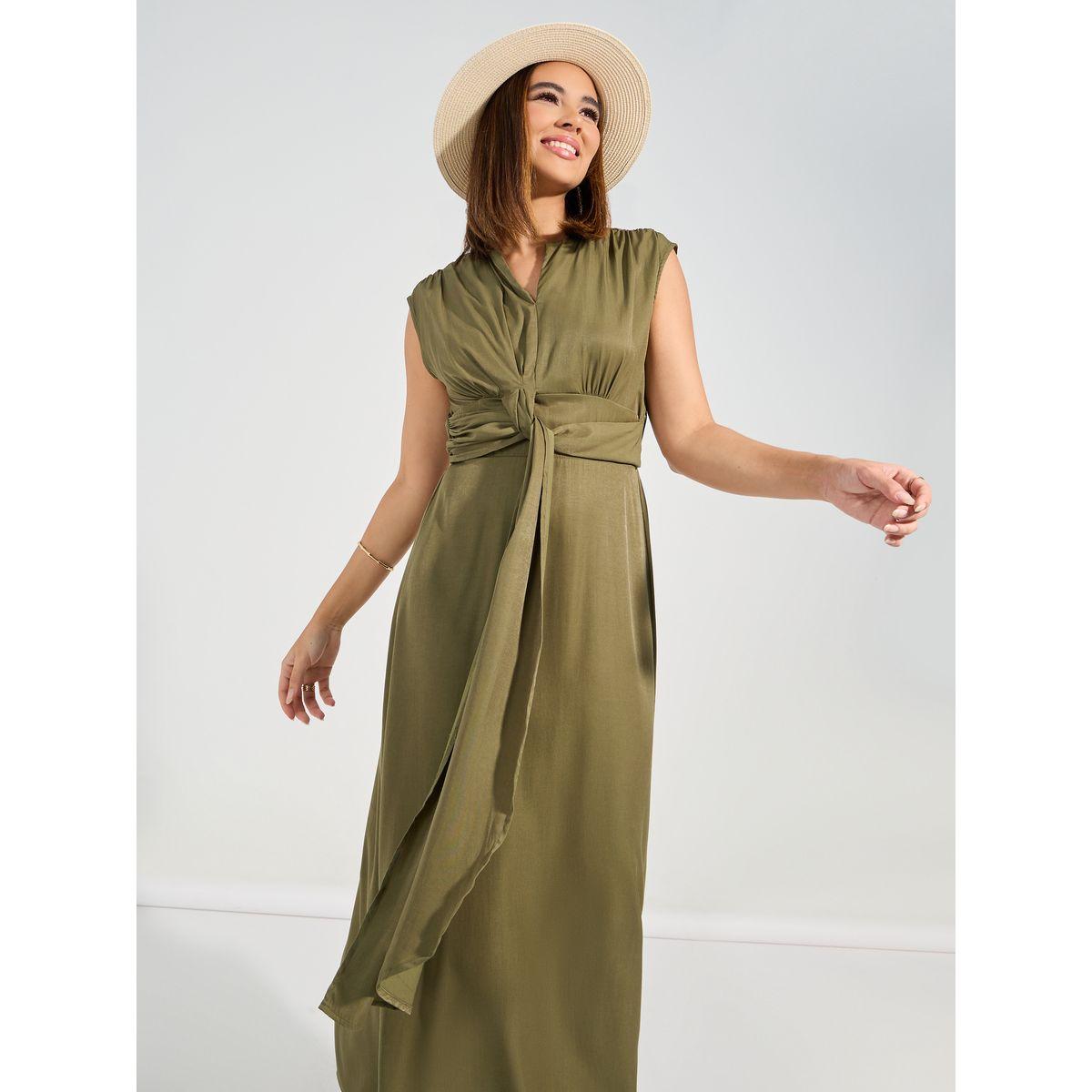 Causey X Styli  Tie Front Detail Sleeveless A-Line Maxi Dress-women-clothing-dresses-image-6