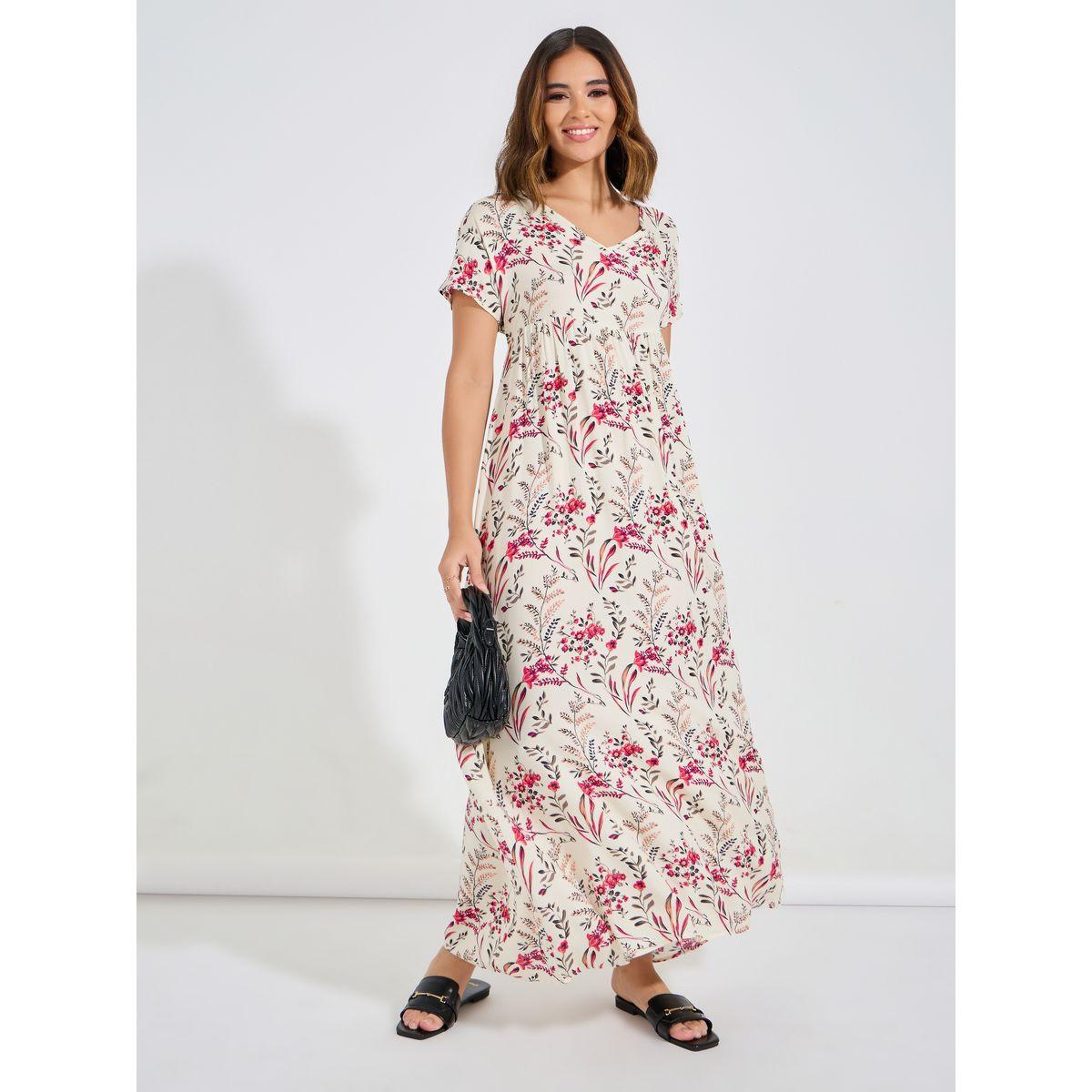 Causey X Styli  All Over Print A-Line Maxi Dress-women-clothing-dresses-image-1