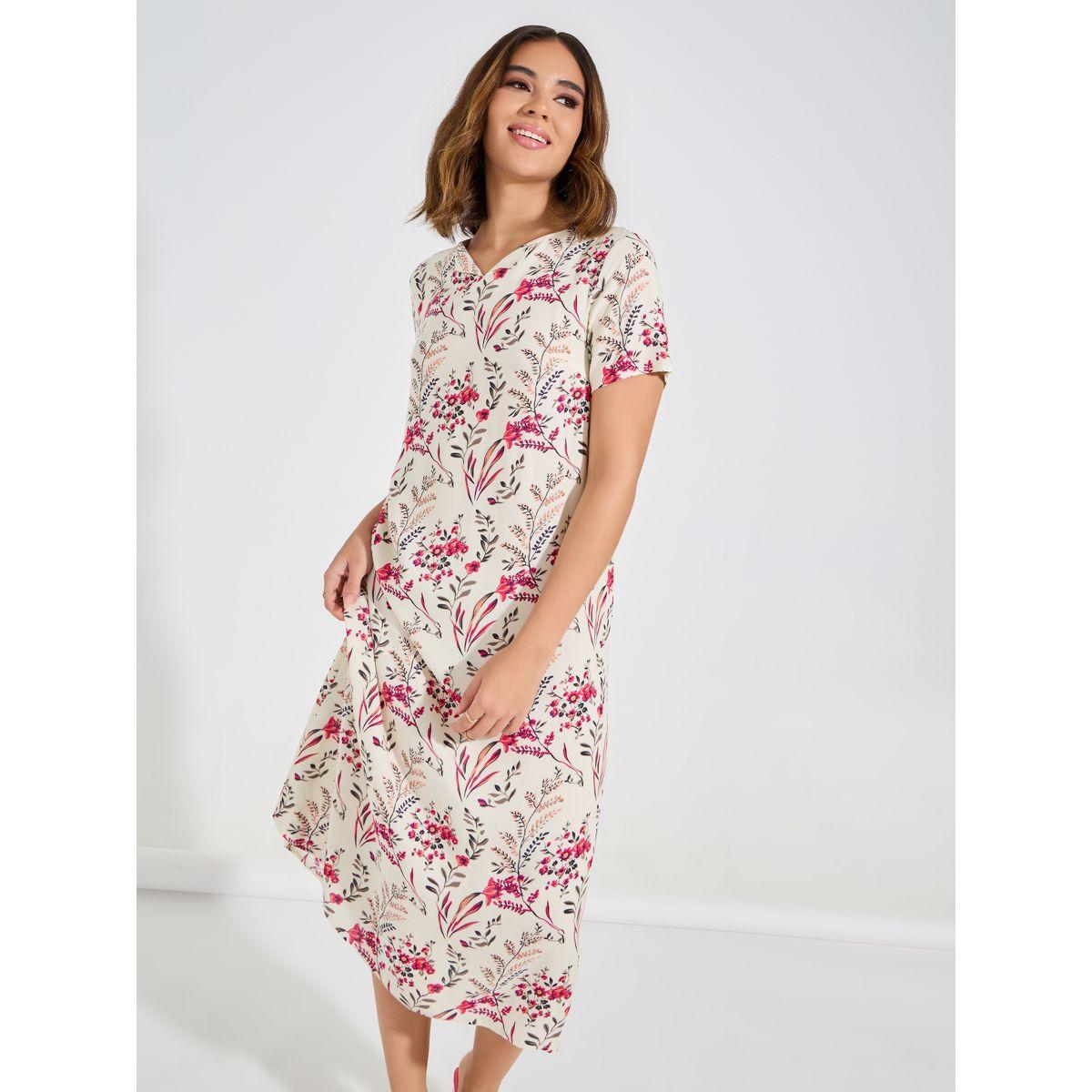 Causey X Styli  All Over Print A-Line Midi Dress-women-clothing-dresses-image-2