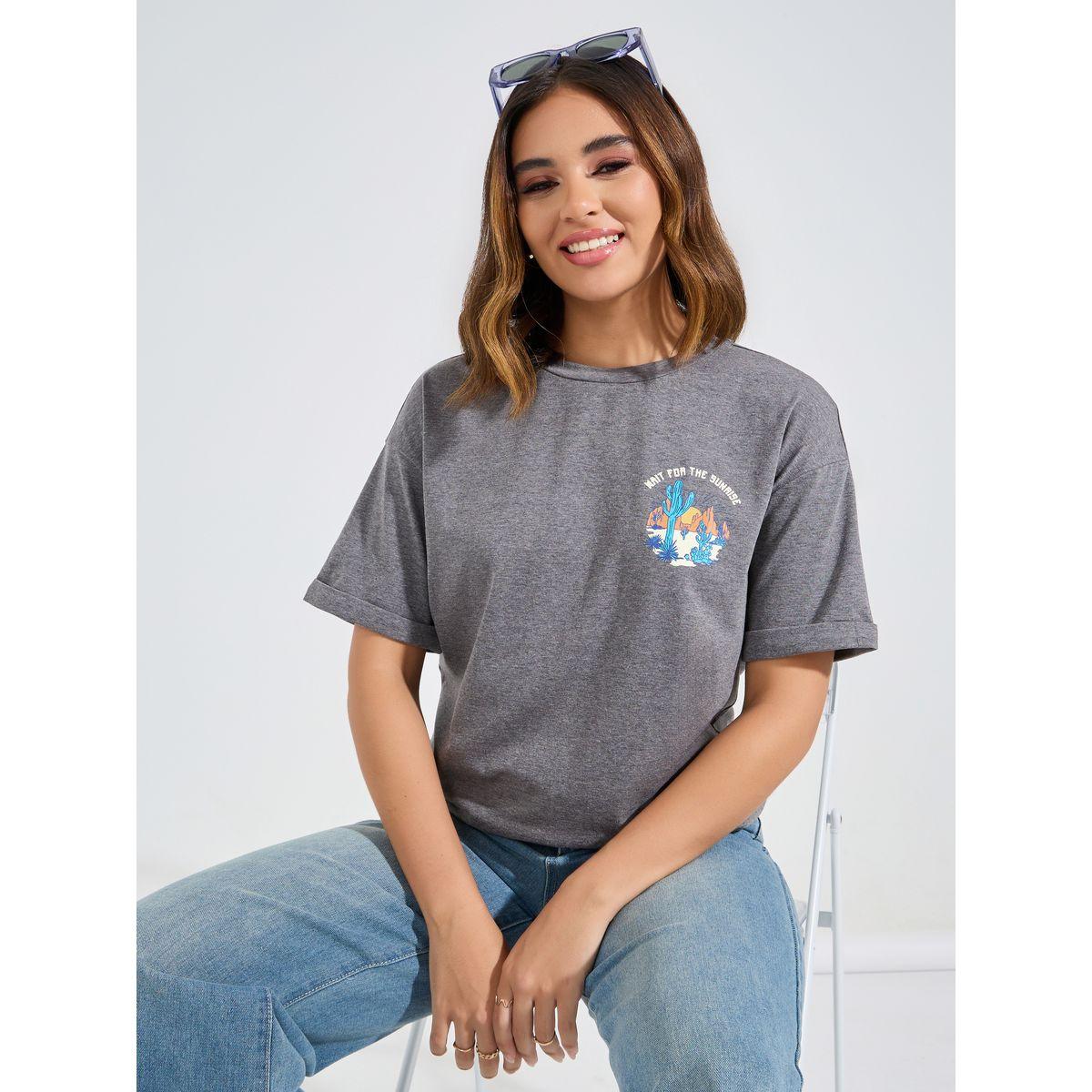 Causey X Styli  Oversized Graphic Print T-Shirt with Turn-Up Sleeves-women-clothing-tshirts-image-1