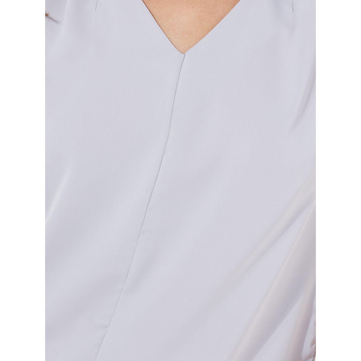 بلوزة سادة بقصة عادية واكمام كاب كوزي × ستايلي-women-clothing-shirtsandblouses-blouses-image-4