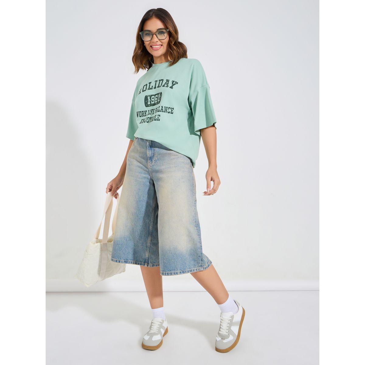 Causey X Styli  Oversized Slogan Print T-Shirt with Dropped Shoulder-women-clothing-tshirts-image-2