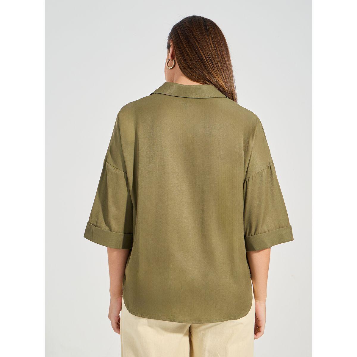 Causey X Styli  Solid Dropped Shoulder Oversized Shirt-women-clothing-shirtsandblouses-shirts-image-5