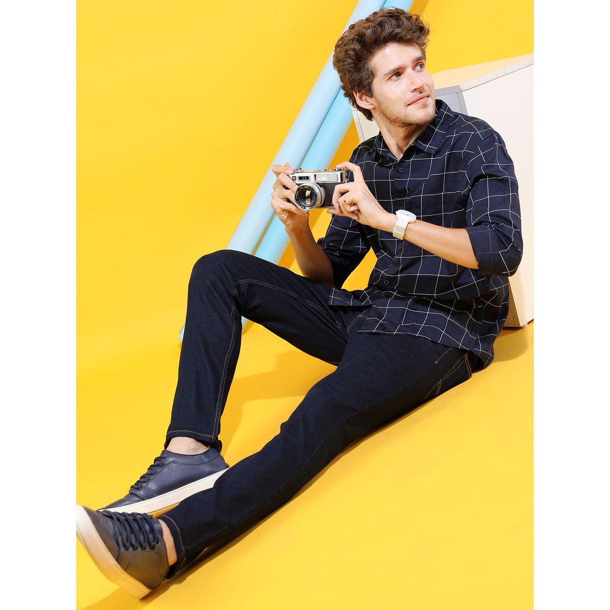 جينزبخصر متوسط وقصة سليم فت هايلاندر × ستايلي-men-clothing-bottoms-jeans-image-4