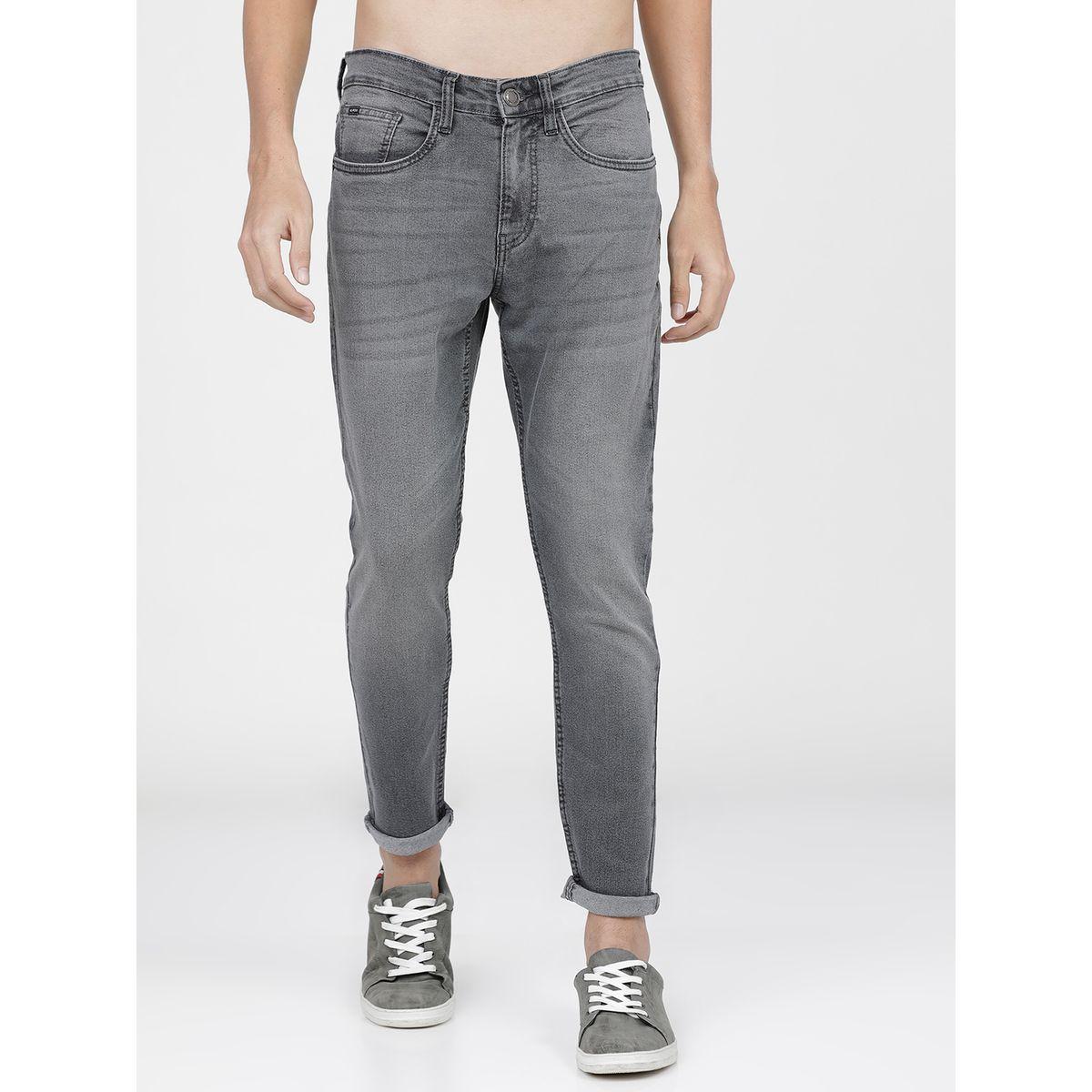 جينز قابل للتمدد مع قصة مستدقة وتفاصيل باهتة هايلاندر × ستايلي-men-clothing-bottoms-jeans-image-1