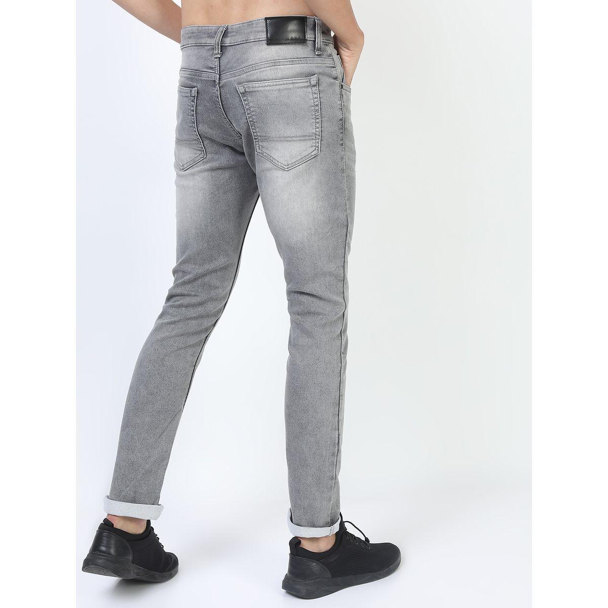 جينز قابل للتمدد مع قصة سليم وتفاصيل باهتة كيتش × ستايلي-men-clothing-bottoms-jeans-image-2