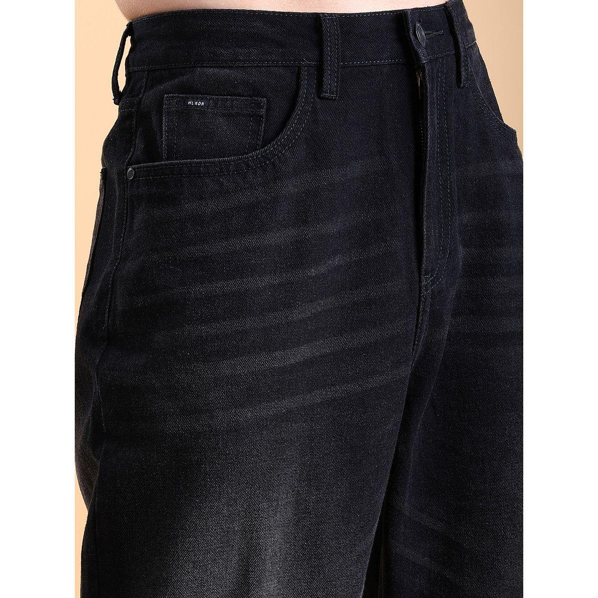 جينز قطن بتفاصيل باهتة مع قصة مريحة هايلاندر × ستايلي-men-clothing-bottoms-jeans-image-3