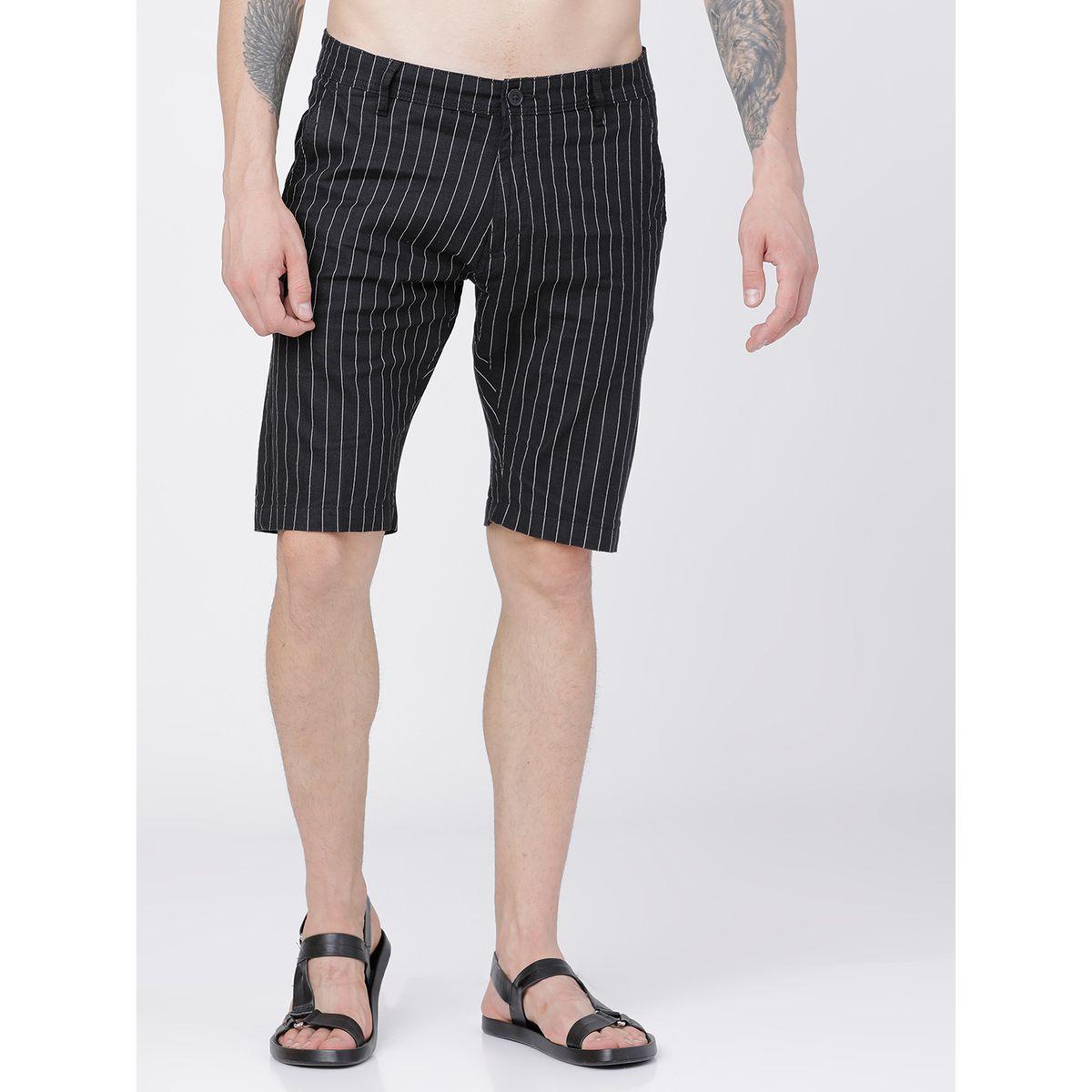 Highlander X Styli  Striped Slim Fit Casual Shorts-men-clothing-bottoms-shorts-image-1