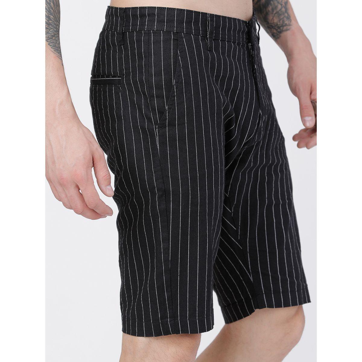 Highlander X Styli  Striped Slim Fit Casual Shorts-men-clothing-bottoms-shorts-image-3