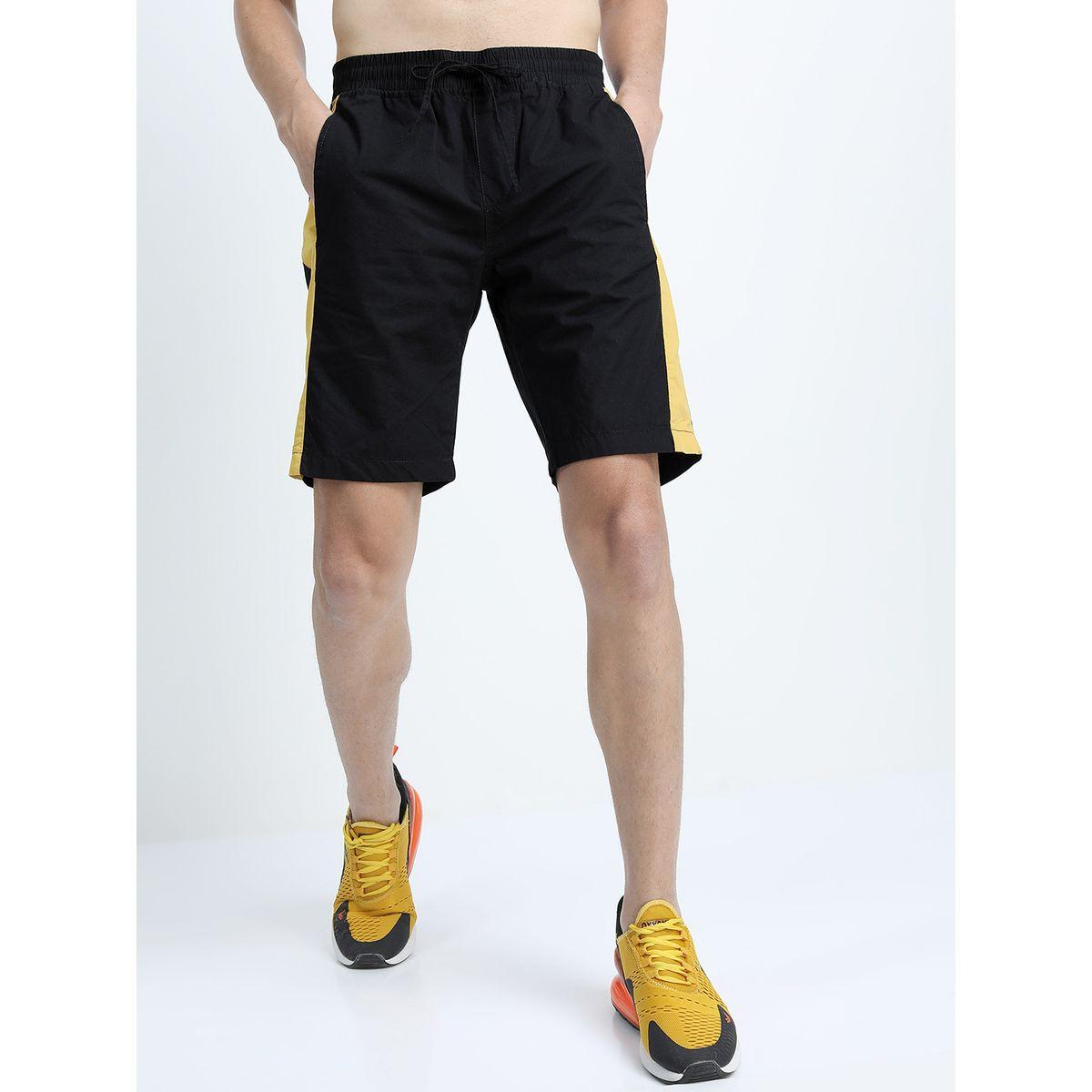 شورت بشريط جانبي وقصة سليم فت هايلاندر × ستايلي-men-clothing-bottoms-shorts-image-1
