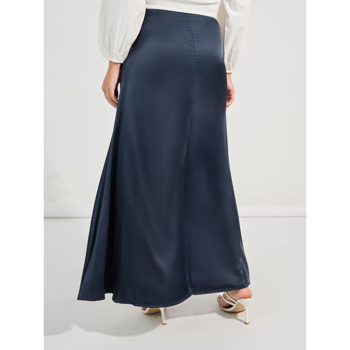 Causey X Styli  Satin Mermaid Hem Maxi Skirt-women-clothing-bottoms-skirts-image-4