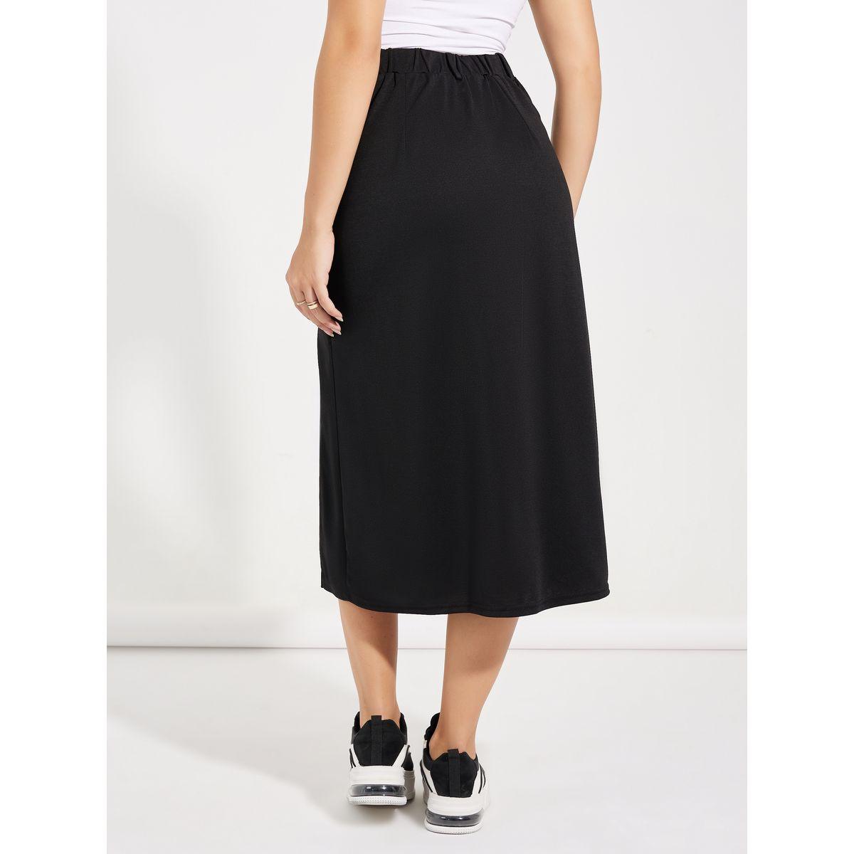 Causey X Styli  Side Split Midi Skirt with Belt Loops-women-clothing-bottoms-skirts-image-4