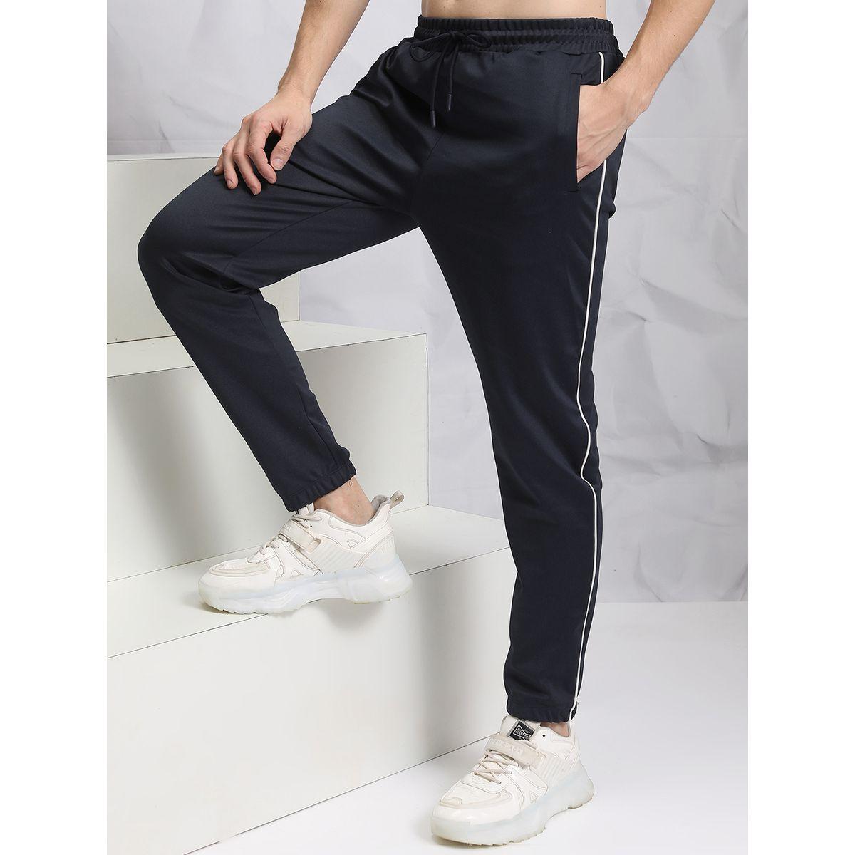 بنطال مزين بحزوز جانبية مع رباط خصر هايلاندر × ستايلي-men-clothing-bottoms-joggers-image-1
