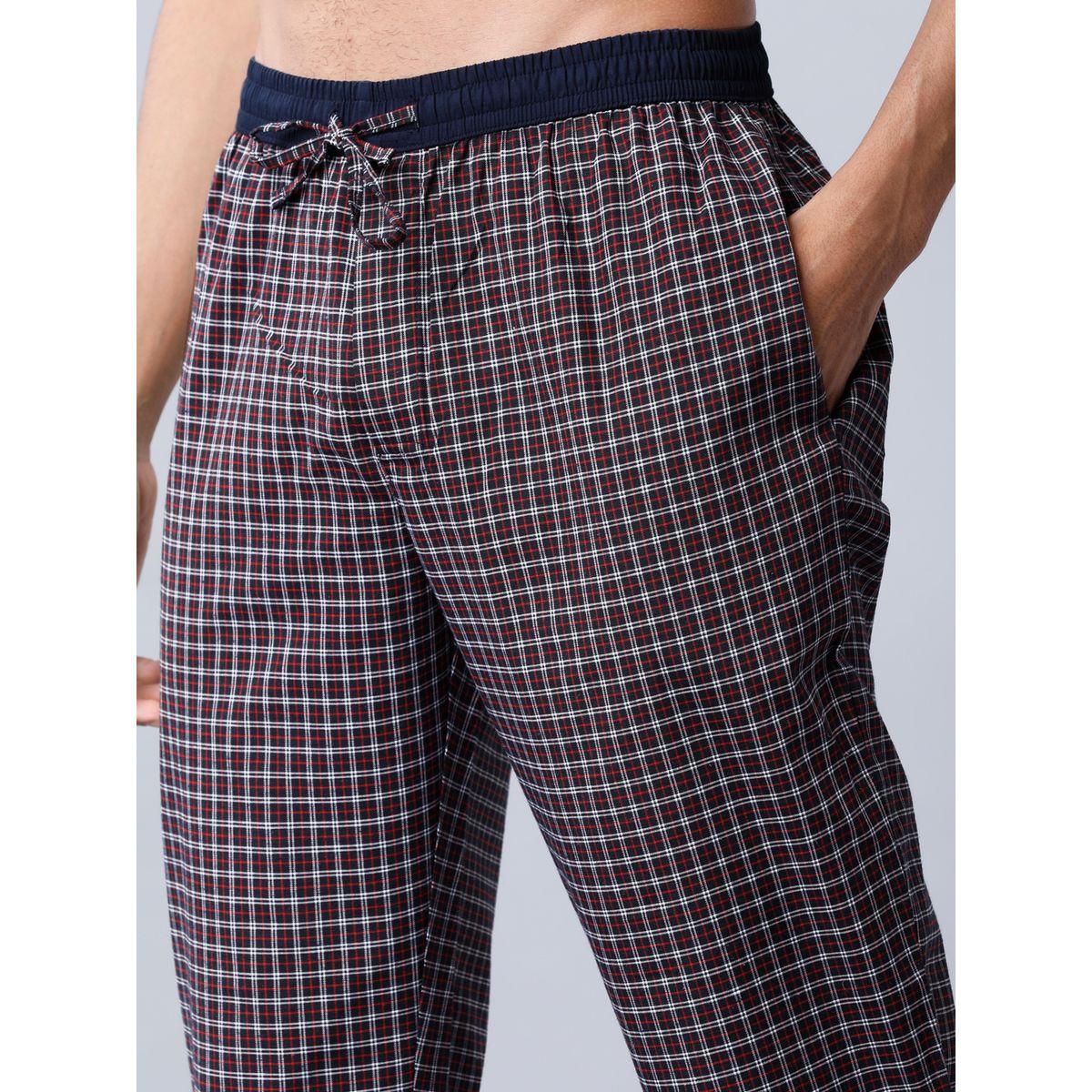 بنطال مطبع بمربعات مع رباط خصر هايلاندر × ستايلي-men-clothing-nightwear-pyjamaandshorts-image-3