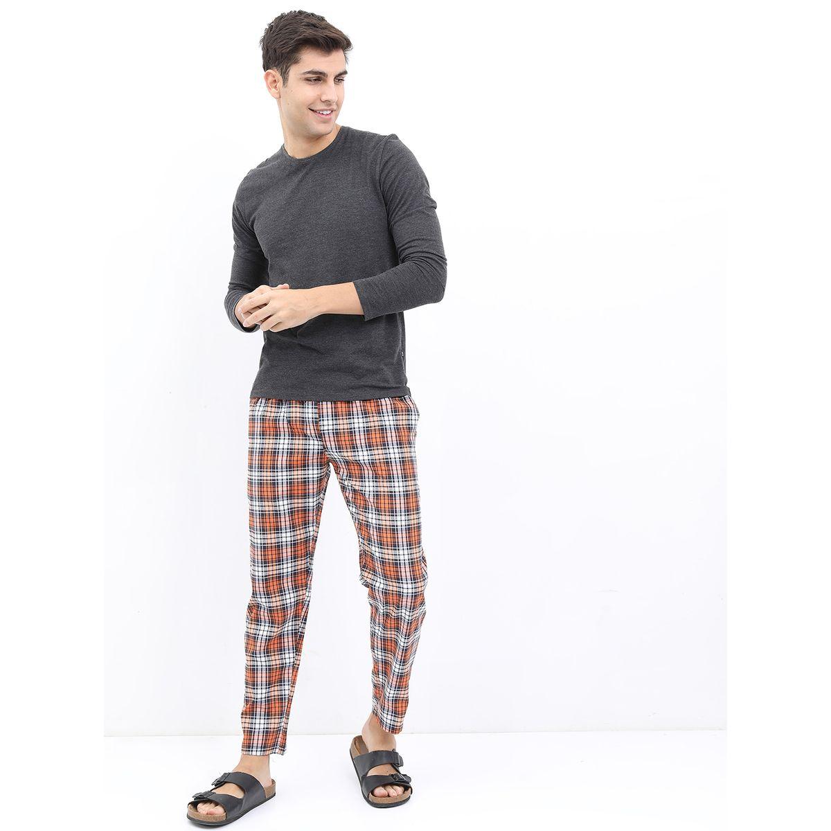 Highlander X Styli  Tartan Checked Mid-Rise Lounge Pants-men-clothing-nightwear-pyjamaandshorts-image-4
