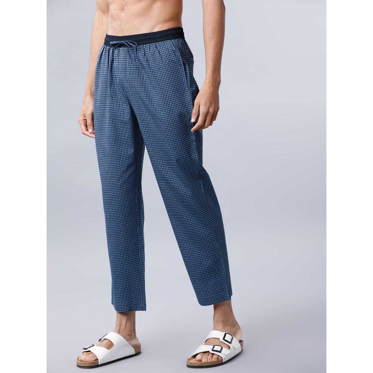 بنطال قصير مطبع بطبعة مربعات هايلاندر × ستايلي-men-clothing-nightwear-pyjamaandshorts-image-1
