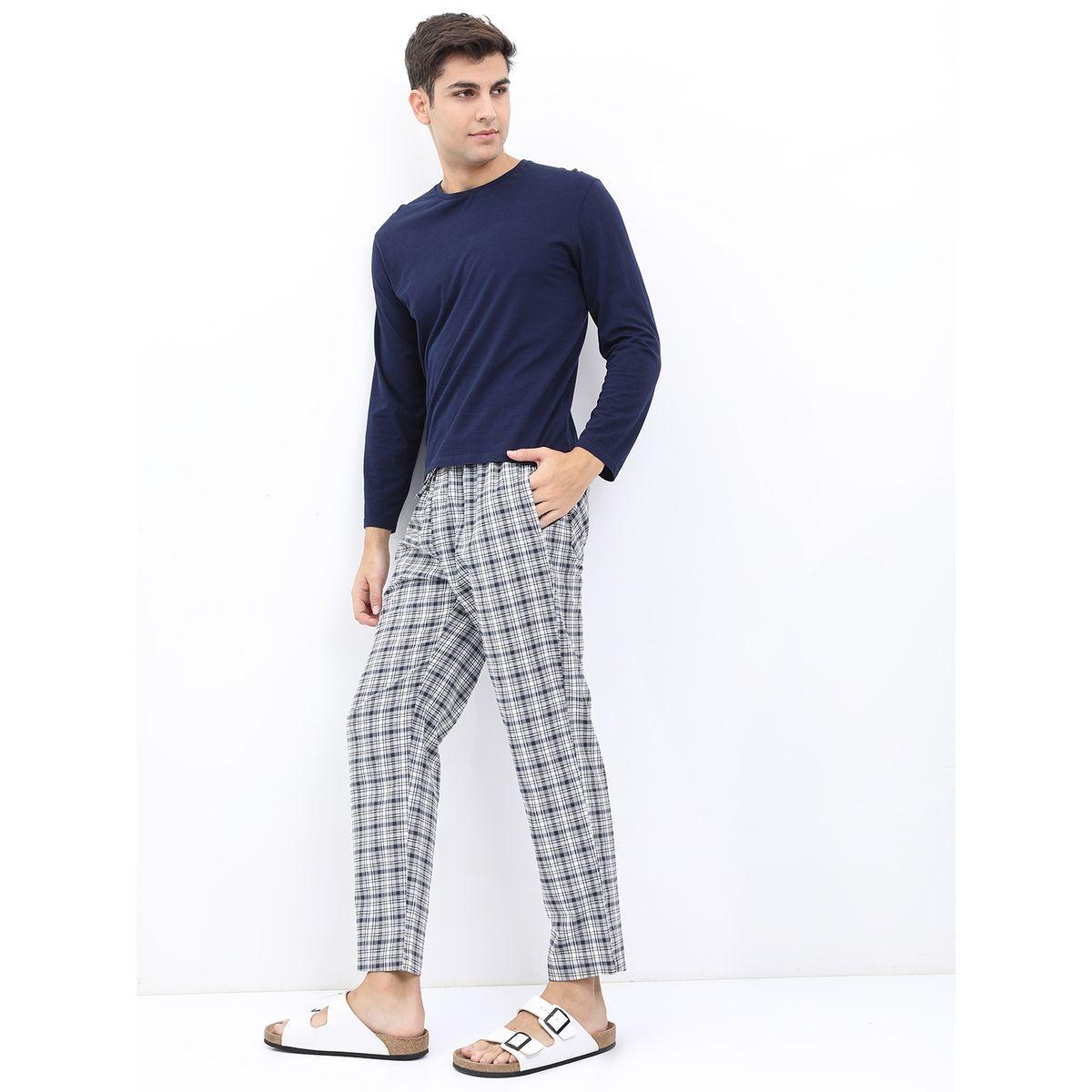 Highlander X Styli  Checked Plaid Mid Rise Lounge Pants-men-clothing-nightwear-pyjamaandshorts-image-4
