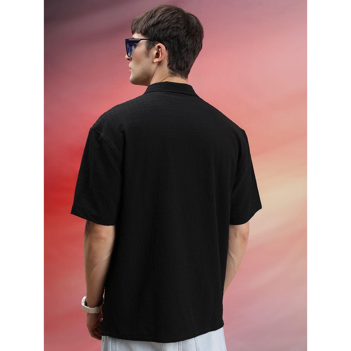 Highlander X Styli  Oversized Textured Casual Shirt-men-clothing-shirts-image-3