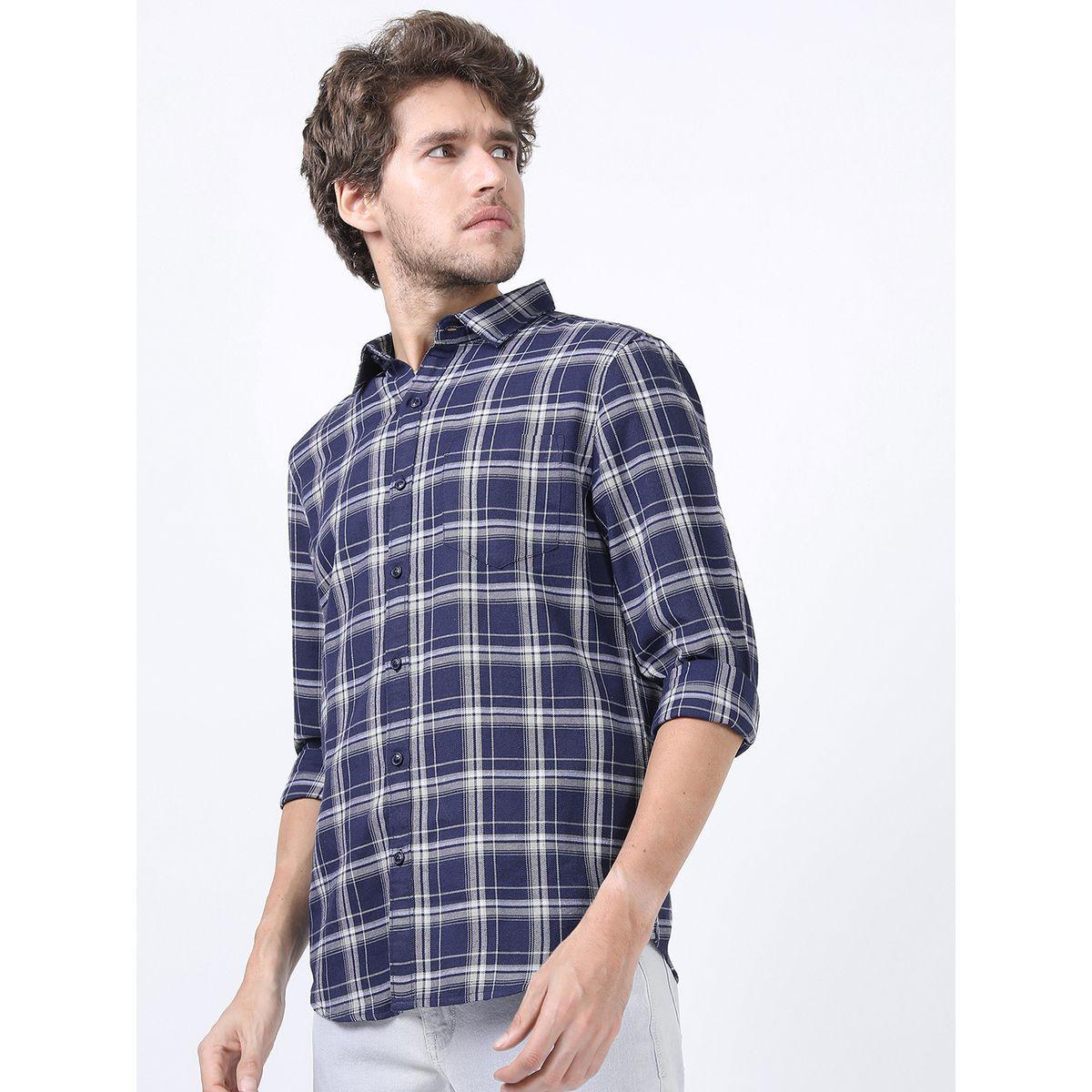 Ketch X Styli  Slim Fit Checked Casual Shirt-men-clothing-shirts-image-1