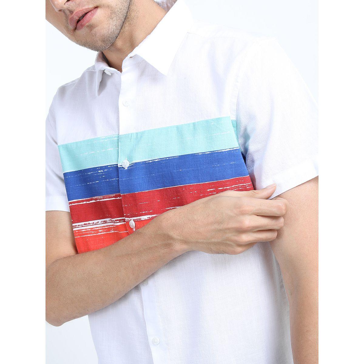 Ketch X Styli  Contrast Print Cotton Casual Shirt-men-clothing-shirts-image-2