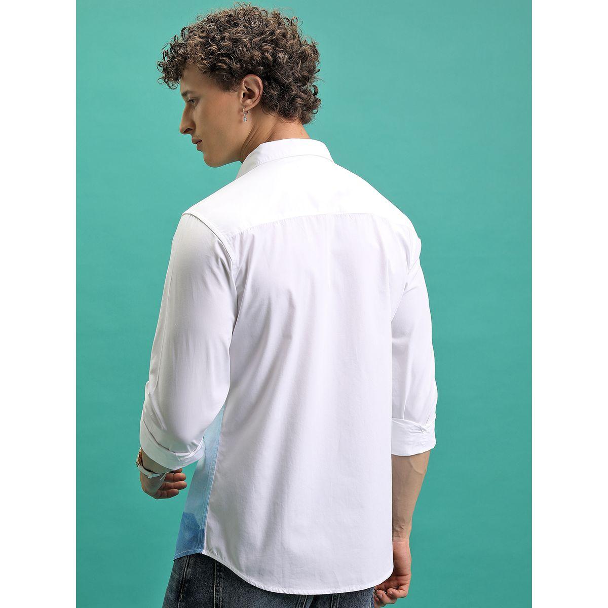 Ketch X Styli  Slim Fit Casual Shirt with Concealed Placket-men-clothing-shirts-image-3