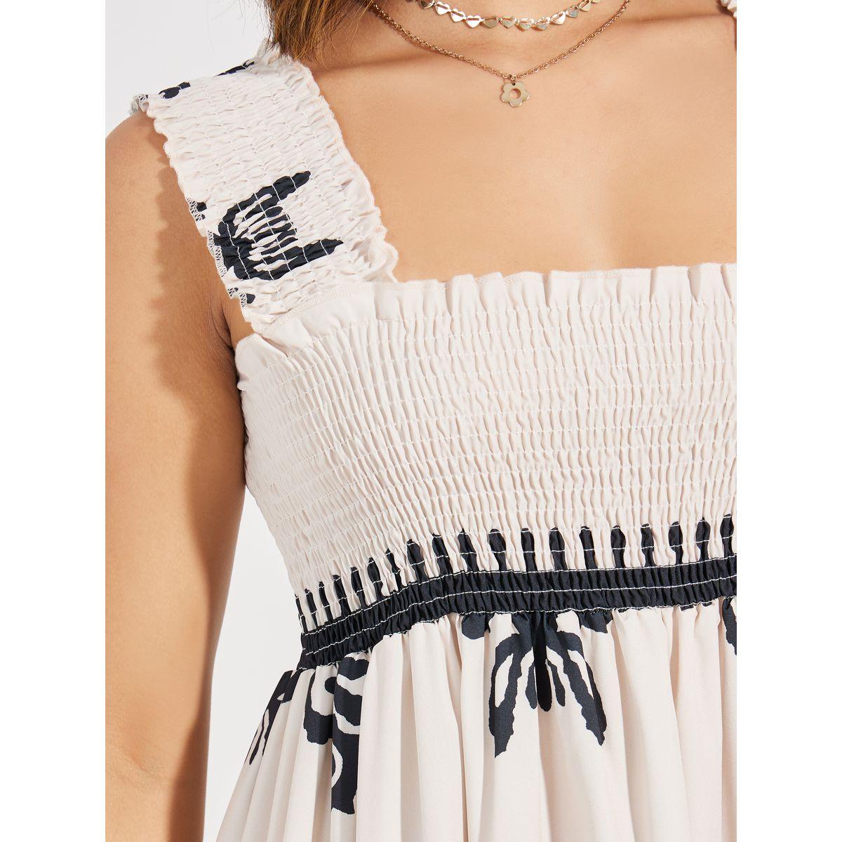 Styli Square Neck Gathered A-Line Maxi Dress-women-clothing-dresses-image-3