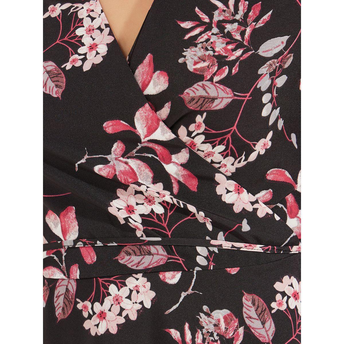 بلوزة بنمط لف وطبعة زهور مع اربطة-women-clothing-shirtsandblouses-blouses-image-3