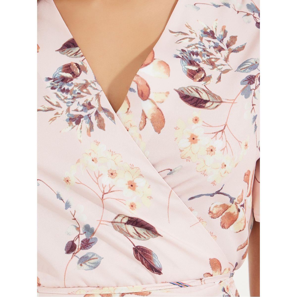 بلوزة بنمط لف وطبعة زهور مع اربطة-women-clothing-shirtsandblouses-blouses-image-3