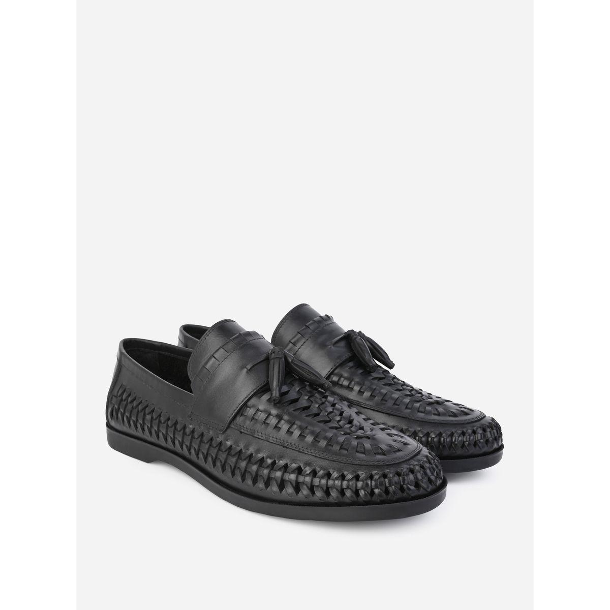 حذاء لوفرز جلد طبيعي بنمط منسوج مع شراشيب-men-shoes-loafersandmoccasins-image-3