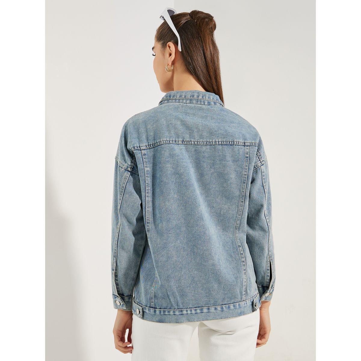 Styli Oversized Regular Length Denim Jacket-women-winterwear-coatsandjackets-jackets-image-6