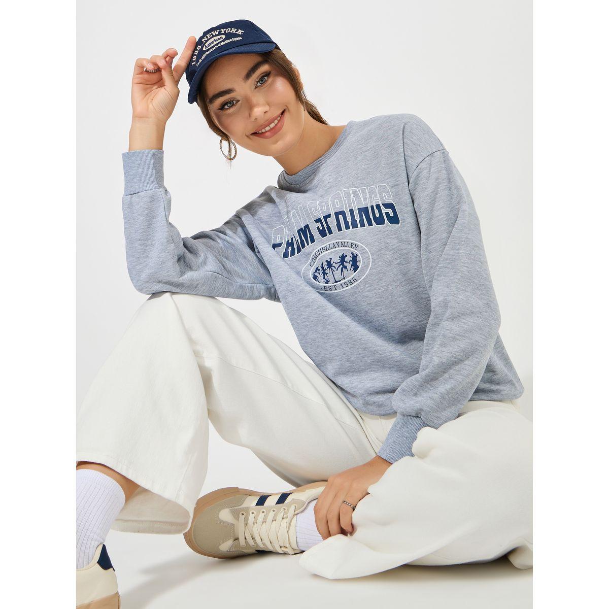 Styli Regular Fit Dropped Shoulder Slogan Sweatshirt-women-winterwear-hoodiesandsweatshirts-sweatshirts-image-1