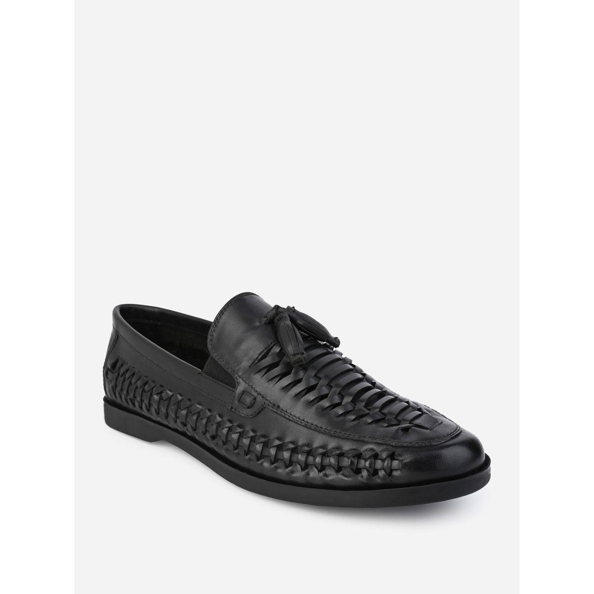 حذاء لوفرز جلد طبيعي بنمط منسوج مع شراشيب-men-shoes-formalshoes-image-5