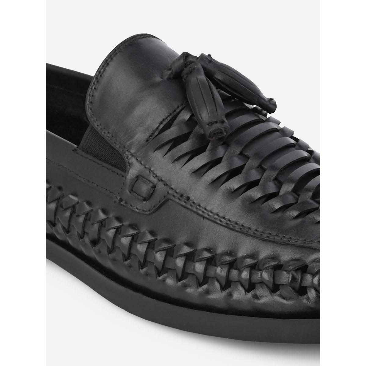 حذاء لوفرز جلد طبيعي بنمط منسوج مع شراشيب-men-shoes-formalshoes-image-7