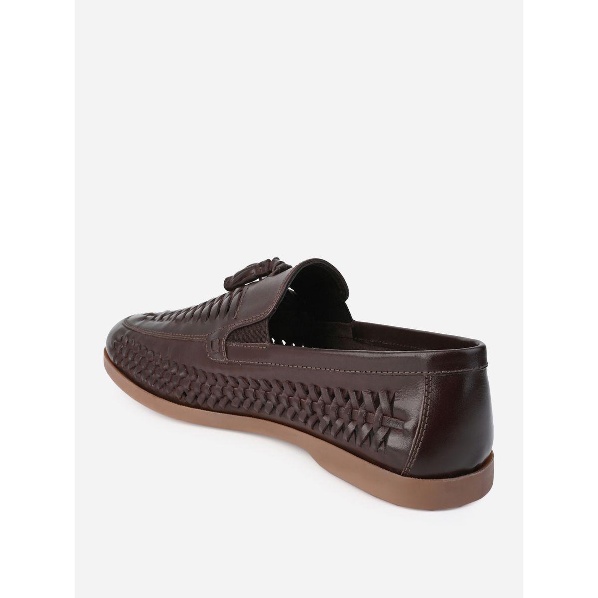 حذاء لوفرز جلد طبيعي بنمط منسوج مع شراشيب-men-shoes-formalshoes-image-5