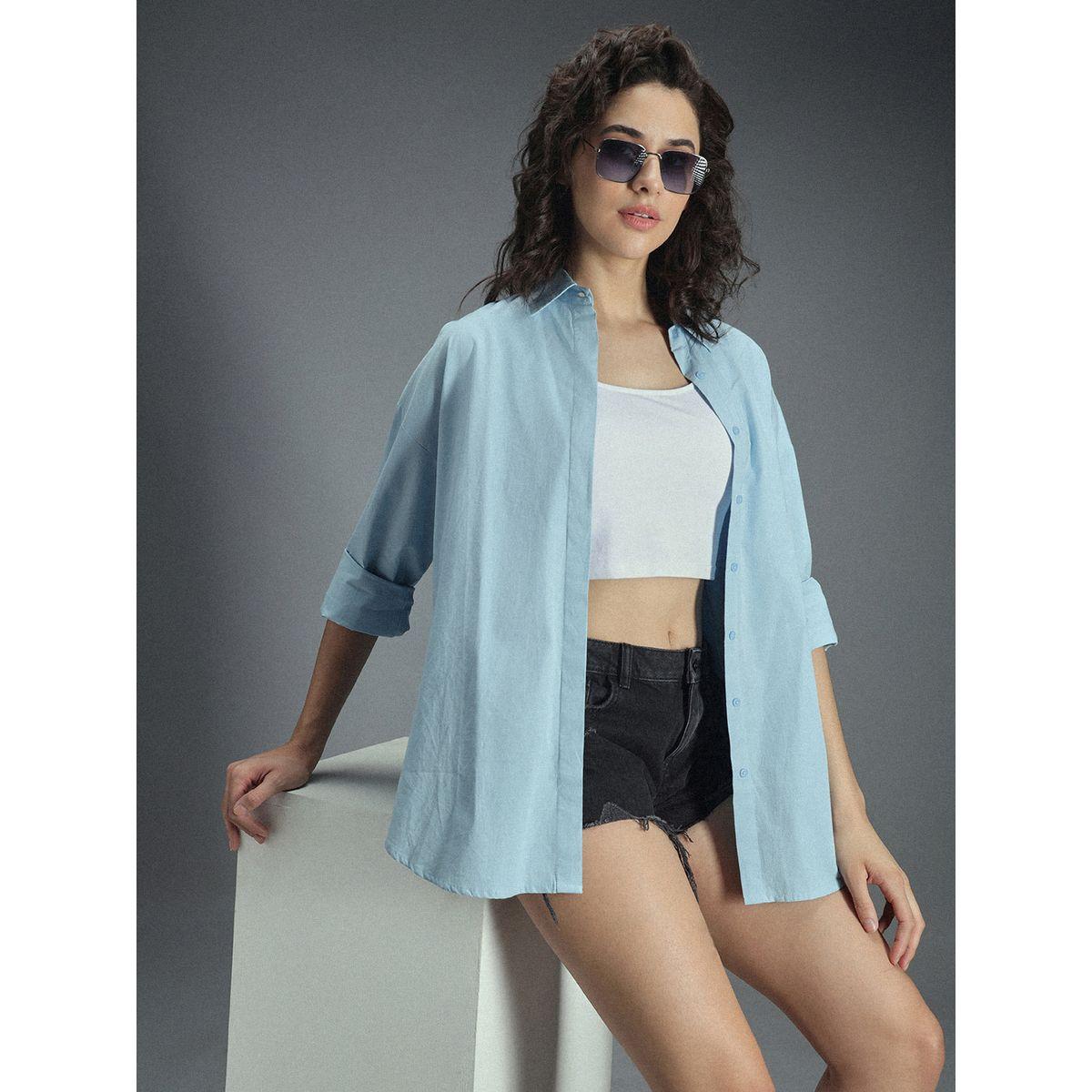 High Star X Styli  Classic Oversized Dropped Shoulder Casual Shirt-women-clothing-shirtsandblouses-shirts-image-1