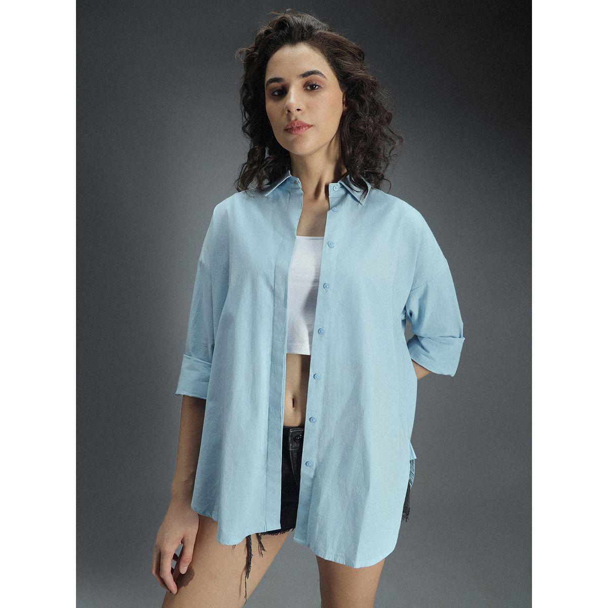 High Star X Styli  Classic Oversized Dropped Shoulder Casual Shirt-women-clothing-shirtsandblouses-shirts-image-2