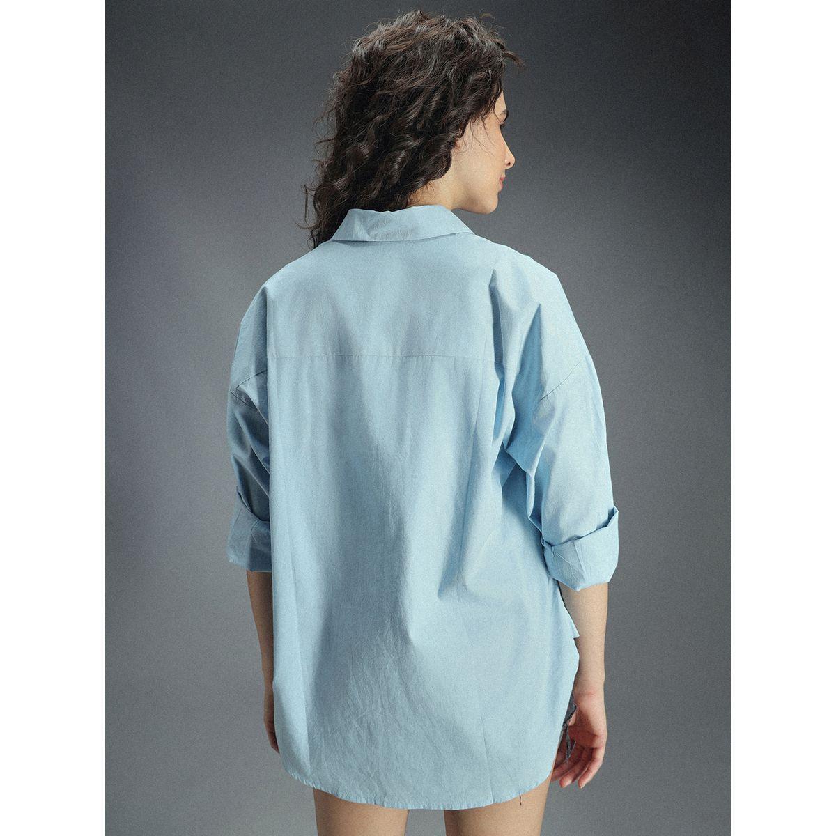 بلوزة كلاسيكية فضفاضة باكتاف منخفضة هاي ستار × ستايلي-women-clothing-shirtsandblouses-shirts-image-4
