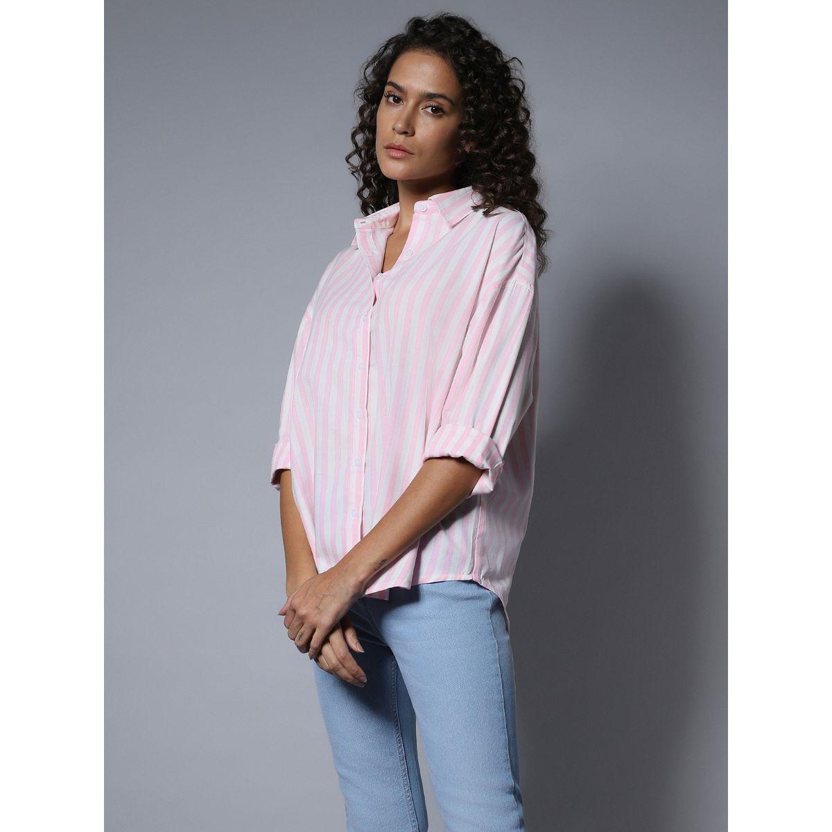 High Star X Styli  Striped Spread Collar Boxy Longline Shirt-women-clothing-shirtsandblouses-shirts-image-3