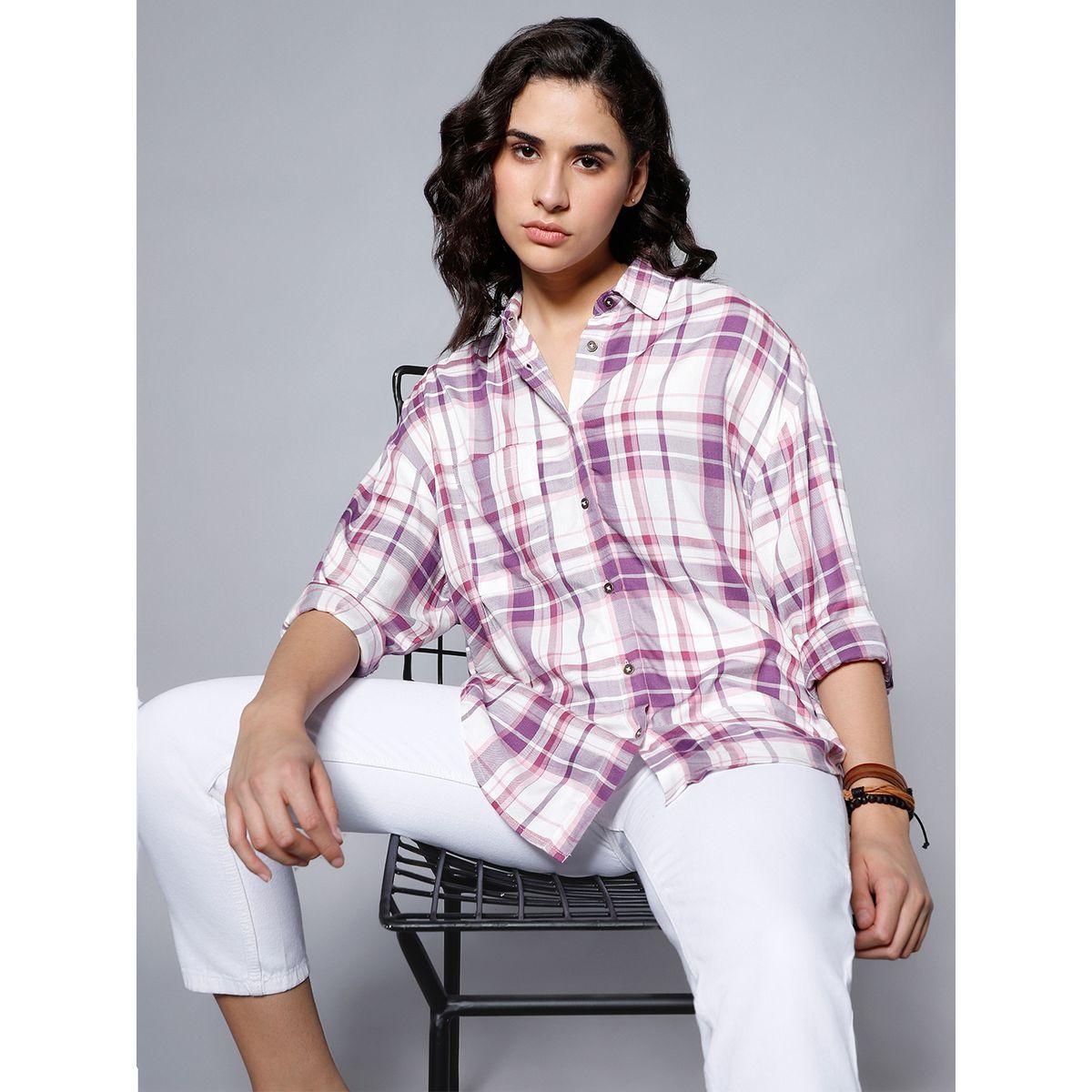 High Star X Styli  Classic Checked Boxy Fit Casual Shirt-women-clothing-shirtsandblouses-shirts-image-1