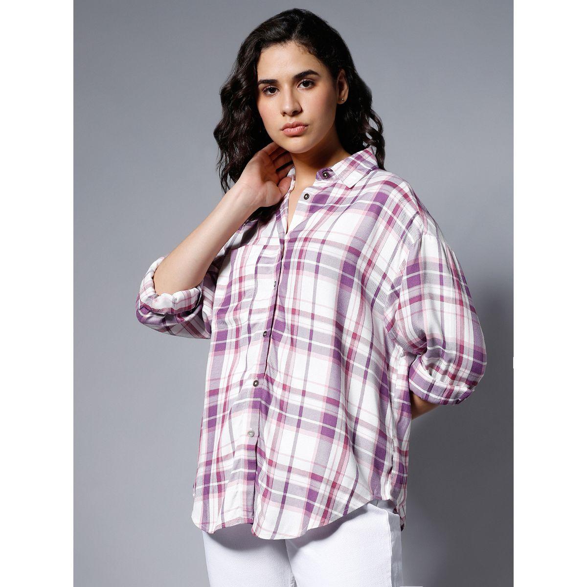 High Star X Styli  Classic Checked Boxy Fit Casual Shirt-women-clothing-shirtsandblouses-shirts-image-3