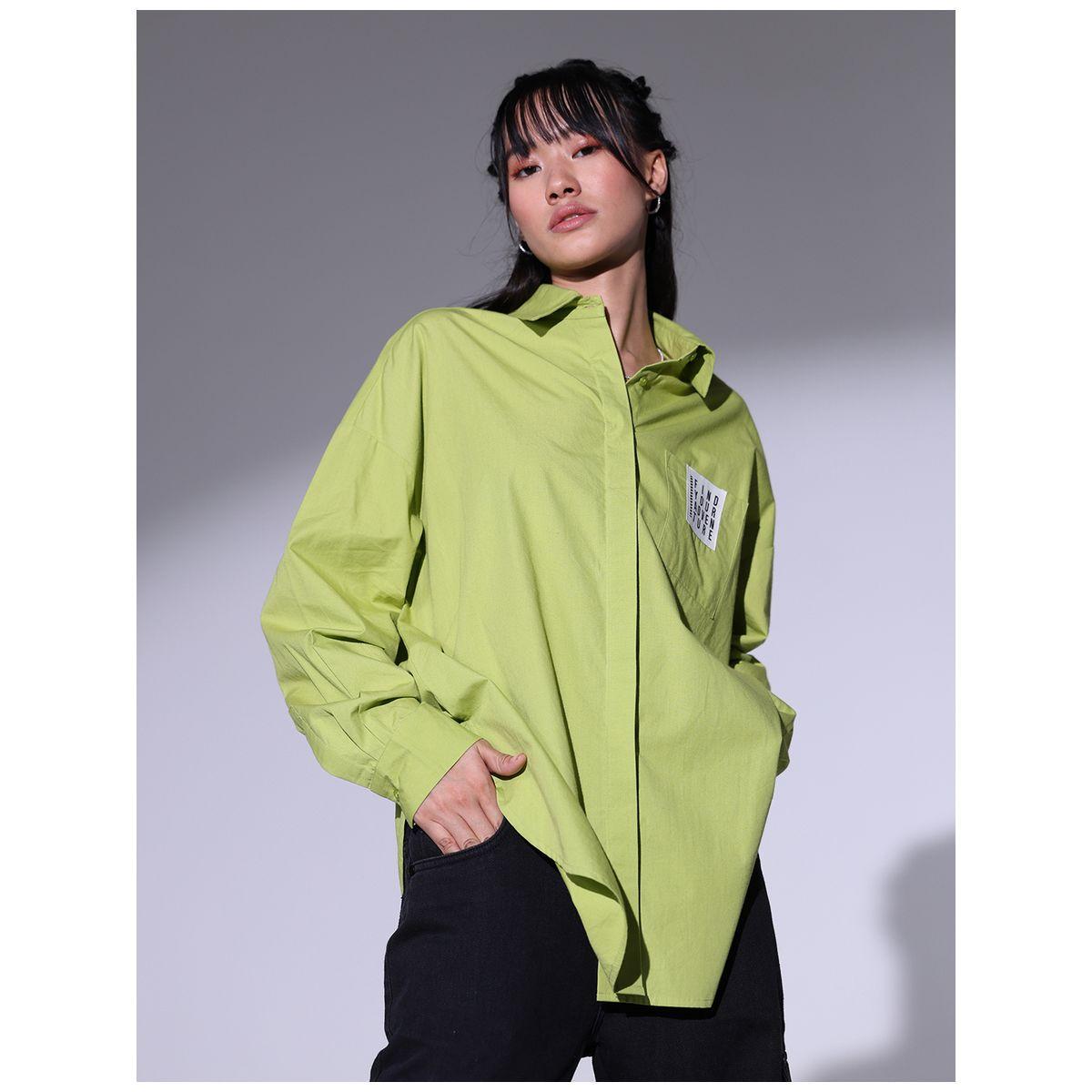 Hubberholme X Styli  Printed Patch Pocket Oversized Casual Shirt-women-clothing-shirtsandblouses-shirts-image-2